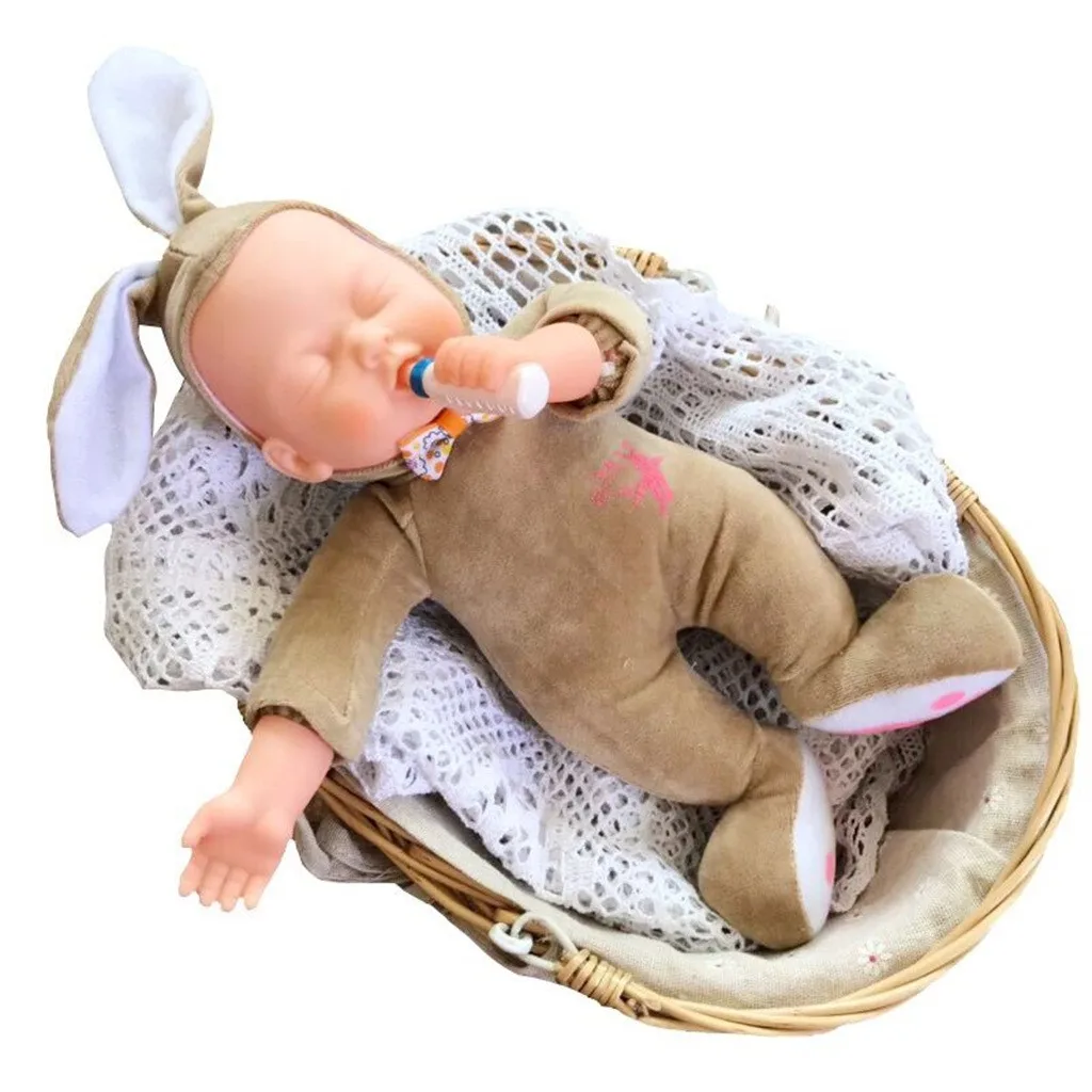 Детские игрушки, рождественский подарок, хлопок, ПВХ, имитация сна, куклы Reborn, 35 см, мягкое тело с BB свистком для девочек, спальни