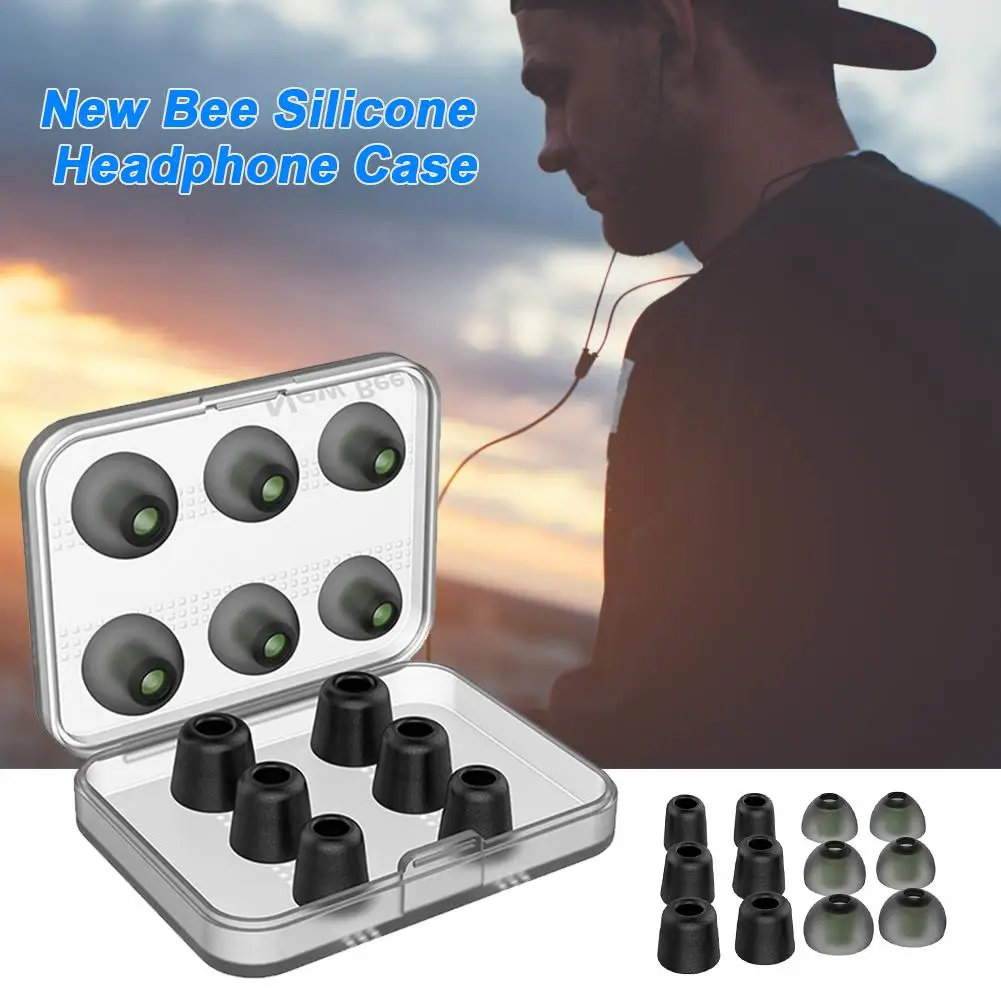 New Bee Noise Isolating Comfortble Memory Foam Ear Tips S M L Size Silicone Earmuffs Pads Earbuds For In Earphone Headphones | Электроника