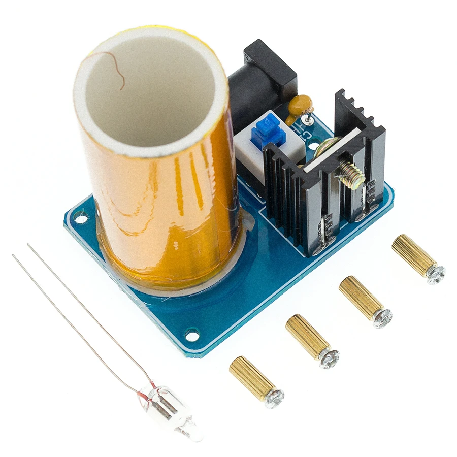 1PCS BD243 Mini Tesla Coil Kit Magic Props DIY Parts Empty Lights Technology Diy Electronics BD243C | Электронные компоненты и