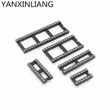 10 шт. круглое отверстие IC разъем DIP на возраст 6, 8, 14, 16, 18, 20, 24, 28 40 контактный розетки DIP6 DIP8 DIP14 DIP16 DIP18 DIP20 DIP28 DIP40 шпильки