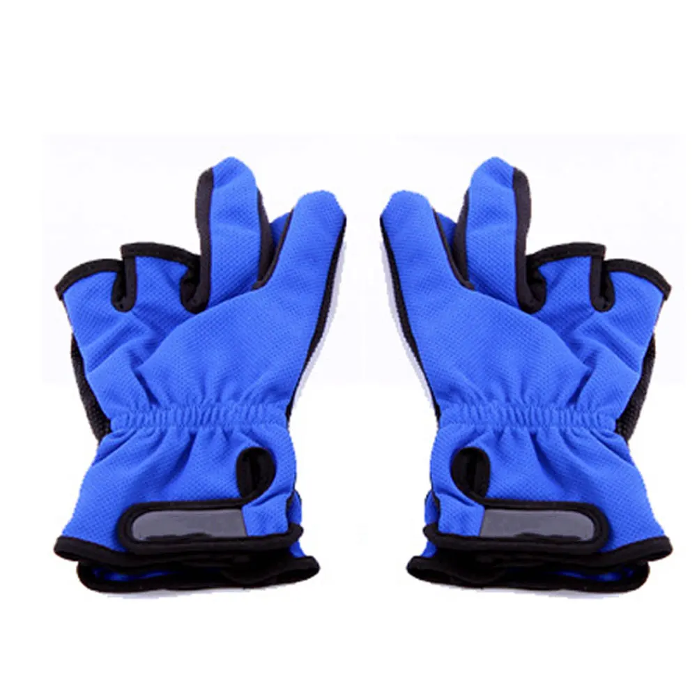 Синий Practical Nylon 3 Color Fish Control Tools Catch Fish Gloves Sport Gloves Non Slip Catcher Fishing Gloves Outdoors Portable - Цвет: Синий
