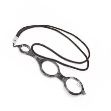 Леопардовый Стиль Pincenez удобный висящий на шее полный обод светильник вес без ног круглый маленький размер ожерелье очки для чтения для женщин