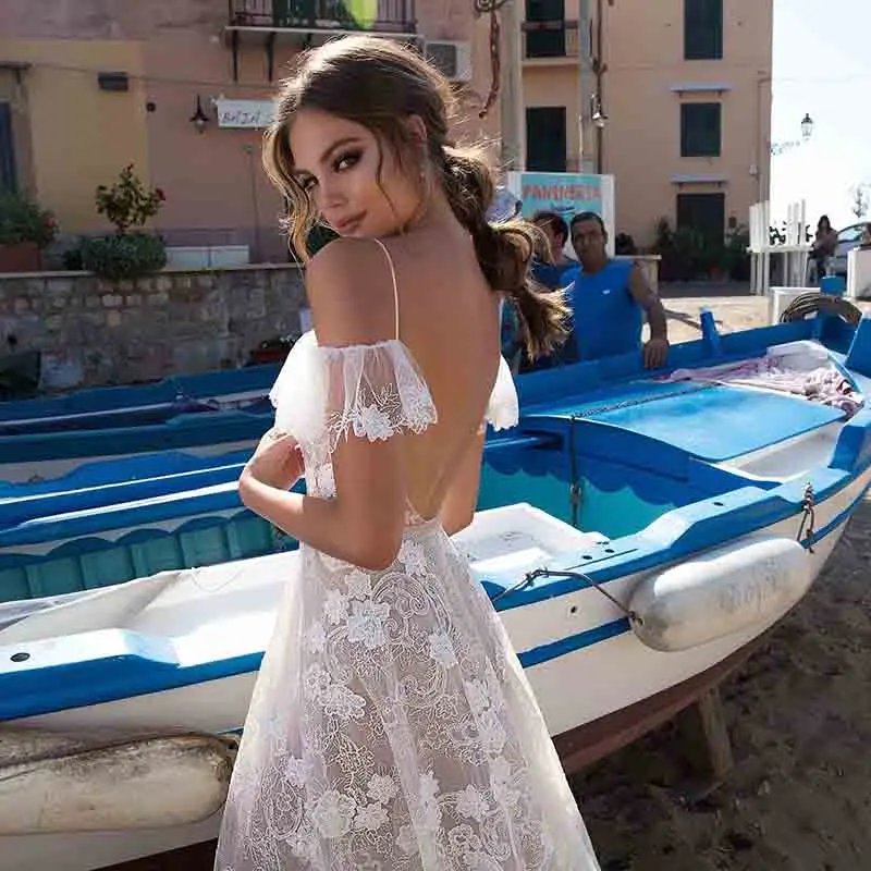 SSYFashion, новинка, белое кружевное вечернее платье, сексуальное, v-образный вырез, открытая спина, романтичное, Пляжное платье, длинные, официальные платья, Vestido Largo Fiesta Noche