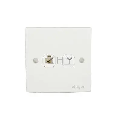 

RJ11 Telephone RJ45 Computer Network Socket Wall Outlet Plate White