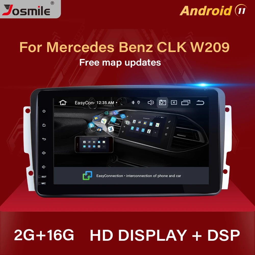2 din Android 11 Автомобильный мультимедийный плеер для Mercedes Benz CLK W209 W203 W463 W208 радио GPS