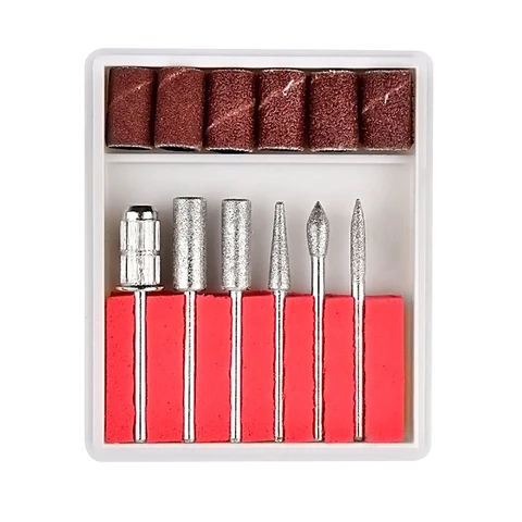 Nail Drill Bits Aluminum Grinder Polish Rotary Burr Cuticle Cutter Manicure Electric Nail Drill Accessories Tools 6.5x5