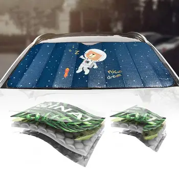 

Car Cartoon 5 Layer Bubble Aluminum Foil Sun Block Front Stop Cooling Sunscreen Exquisitely Designed Durable