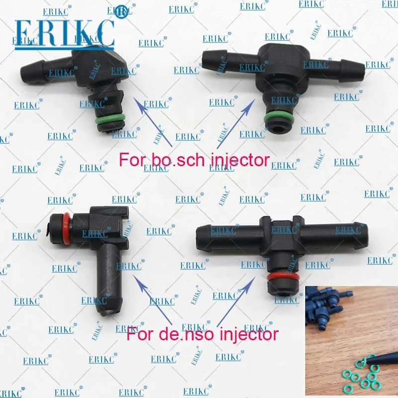 

ERIKC Return Oil Backflow T and L Type for Desno Series Diesel CR Parts Fuel Injector Plastic Three way Two-way Joint Pipe