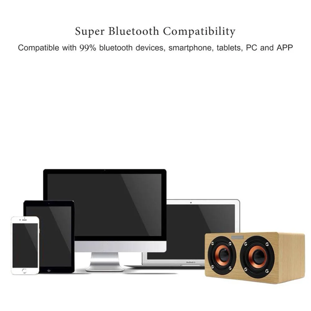 Деревянный Беспроводной Динамик Будильник Bluetooth Динамик мульти-функциональный проводной проводки mikoor компьютер Динамик