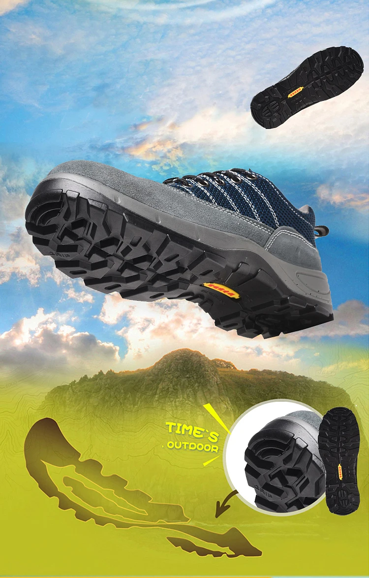 Мужская защитная обувь размера плюс, стальная конструкция, нерушимая дышащая уличная, устойчивая к ногам Рабочая обувь# YS321