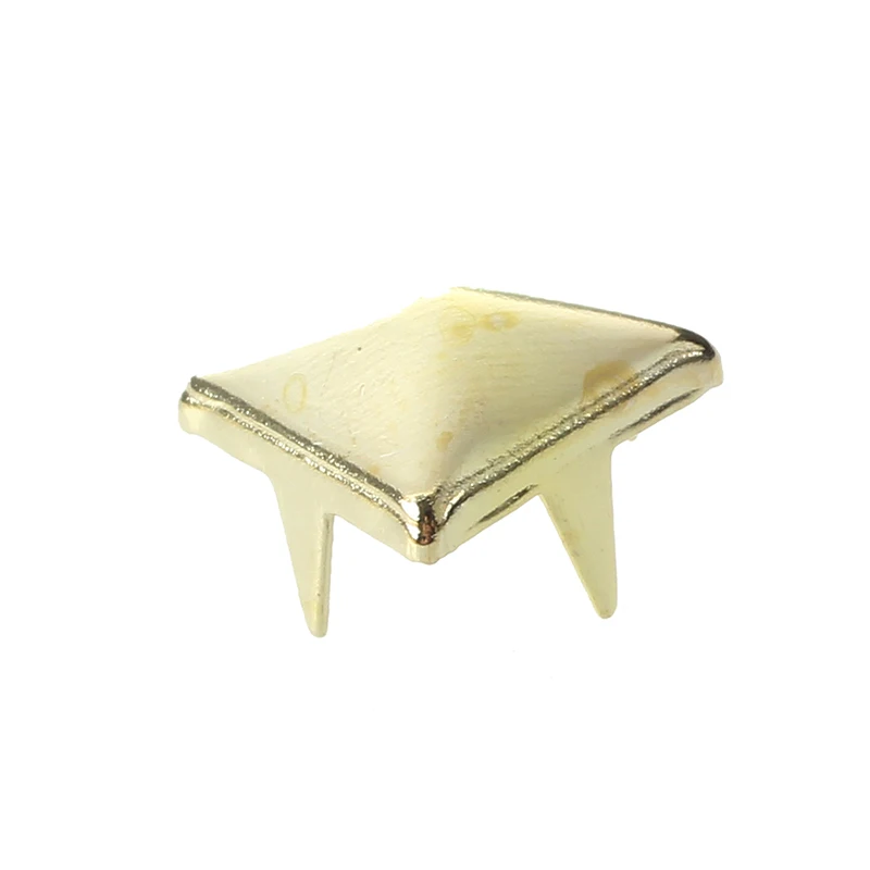 100x золото 8 мм Пирамида Шпильки Пятна Панк гвоздики шипы для сумки обувь браслет