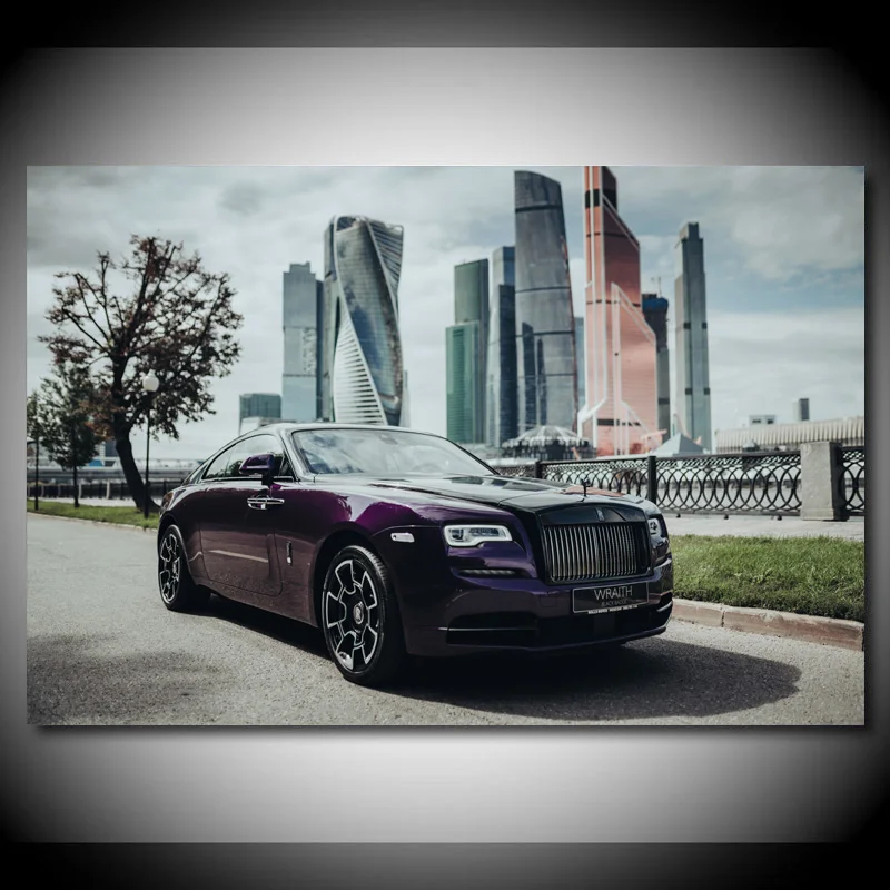 Картины на холсте Современные настенные картины рулоны Royce Wraith черные и Яркие