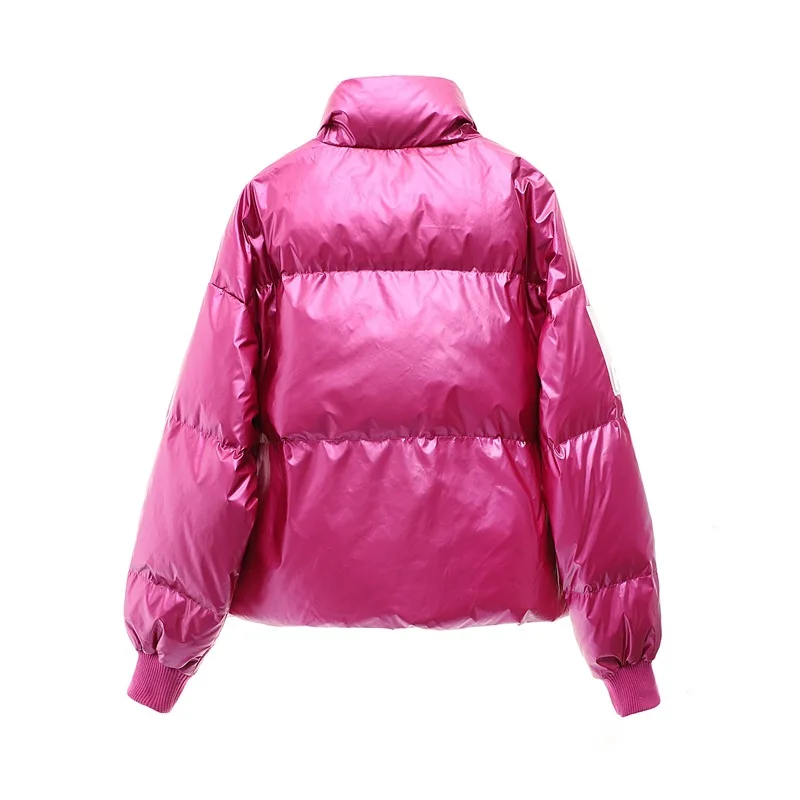 

TPN 2019 Autumn New Style Loose-Fit Bright Surface Short Stand Collar Bread down Jacket Women's A3ac94222