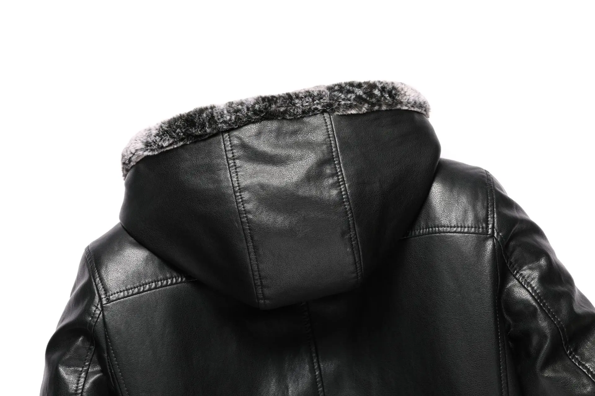 9166 New Fashion Winter Clothing Plus Size Men's Sheepskin Leather Coat Middle and Long Snow Rabbit Fluffy Fur Jacket