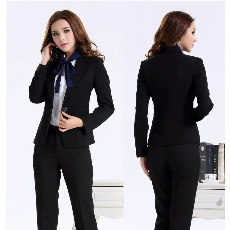 

Custom Made Women suit dress Black Women Ladies Business Office Tuxedos Formal Work Wear (Jacket+Pants)