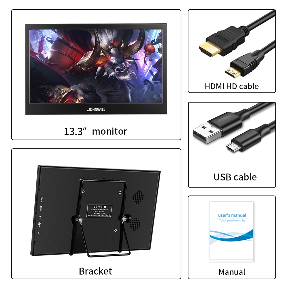 ְ 13.3 ޴ , 2K Ǯ HD ̹ , ġ ũ, 1080P IPS LCD ÷,   PS4 Xbox 360 ġ