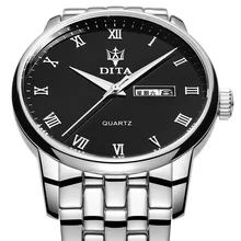 Оригинальные мужские часы Dita с кожаным ремешком водонепроницаемые деловые мужские часы кварцевые часы SD кварцевые