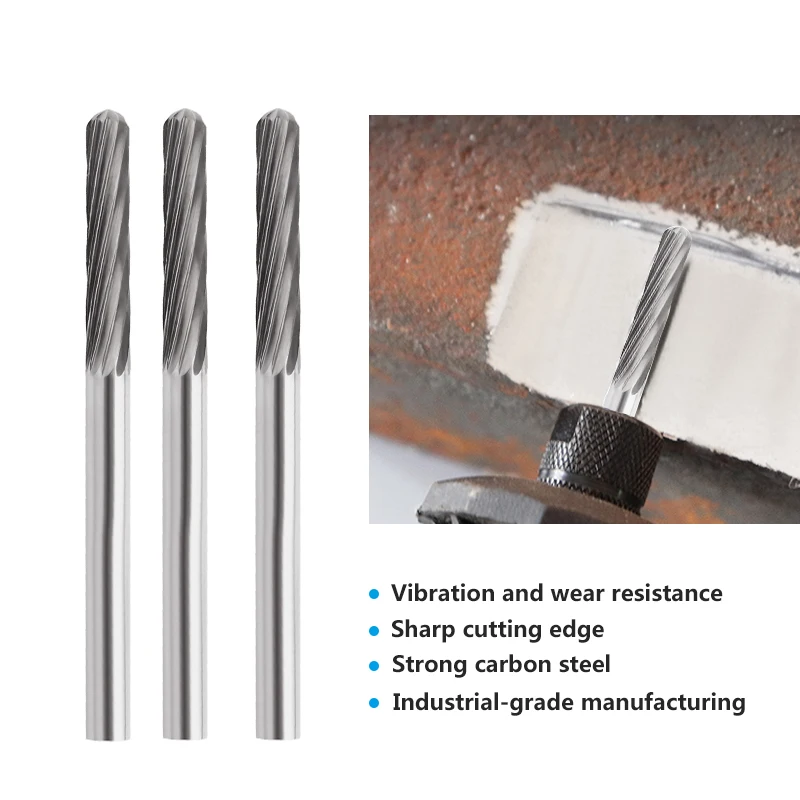 Frese Carburo Tungsteno - Set 10 Pezzi Per Metalli E Marmo