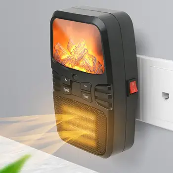 

Portable Electric Flame Simulation Heater Timer Overheat Tip-Over Protection