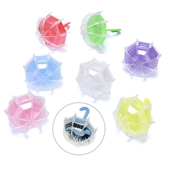 

Wholesale Price Eyelashes Packaging Box Artificial Mink Eyelashes Transparent Plastic Small Umbrella Shape Large Capaci