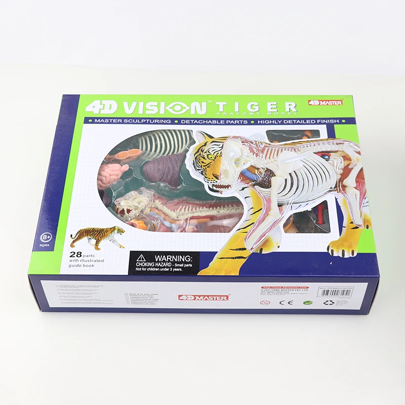 Обучающая модель тигра 4D MASTER головоломка сборная игрушка животное биологическая