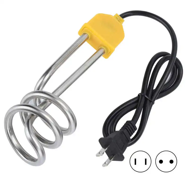 Calentador de inmersión eléctrico de acero inoxidable, Caldera de 1500W para uso doméstico, oficina, viaje, 1,5 m