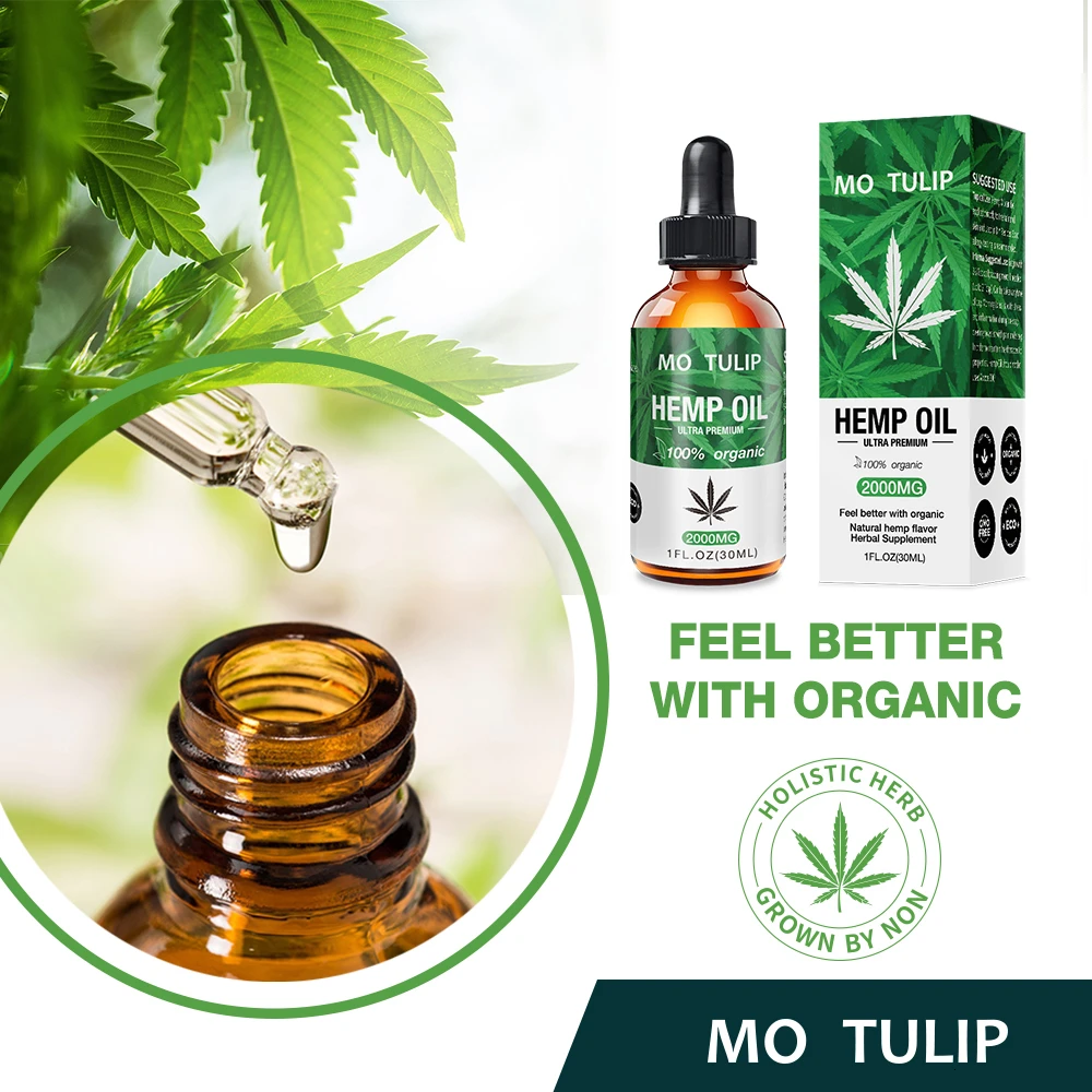 Эфирные масла MO TULIP органическое масло семян конопли снятие стресса CBD уход за