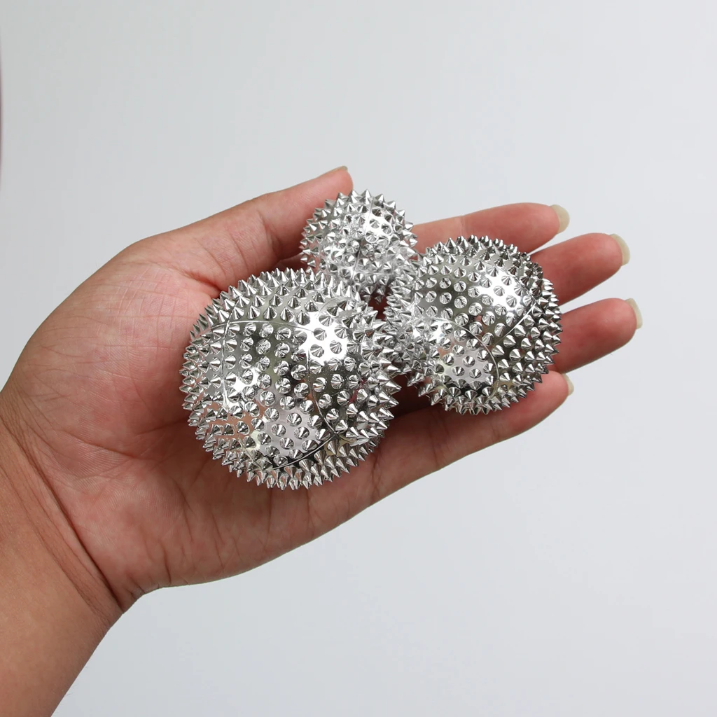 3Pcs Spiky Acupressure Palm Massage Ball Self Massage Tool Foot Massager Effective for Relieving Fatigue