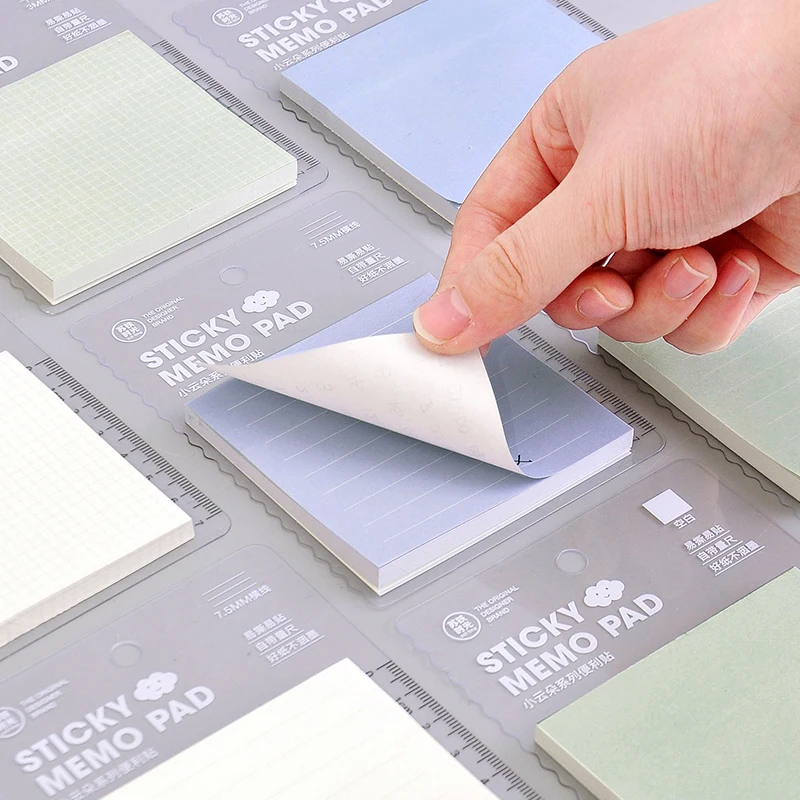 

Cute Note Self-adhesive Notebook Mini Notepad Multi-spec Inner Page Memo Pad with Scale Sticker School Office Supply Memo Sheet
