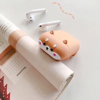 

3D Cute Corgi Wireless Bluetooth Earphone Protective Case For Airpods Pro 3 Headset Charging Box Silicone Shockproof Case Cover