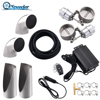 

ESPEEDER 2.5inch 63mm Stainless Steel Exhaust Control Cutout Valve Kit With Vacuum Actuator+Wireless Remote Controller