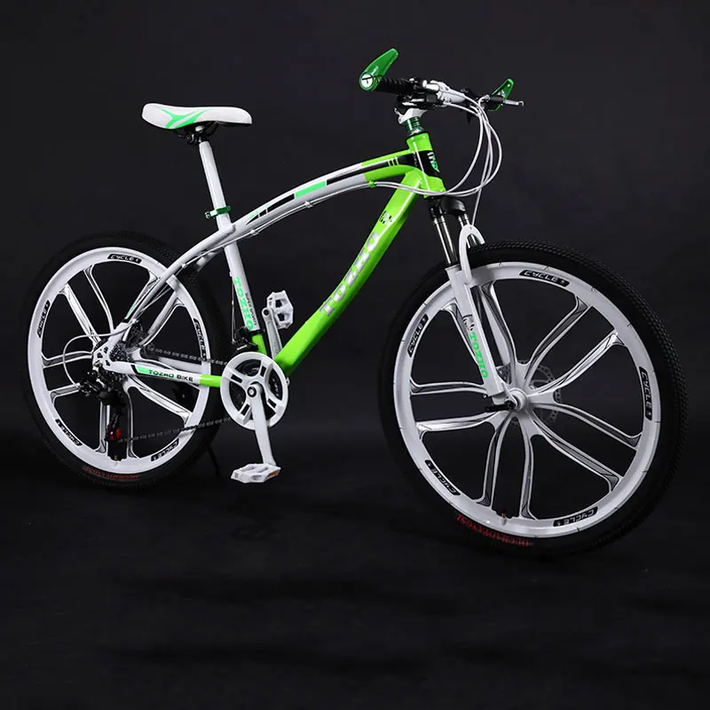 US $253.89 26 Inch 21 Speed Mountain Bike 10 Knife Wheel Colorful Bicycle with Double Disc Brakes