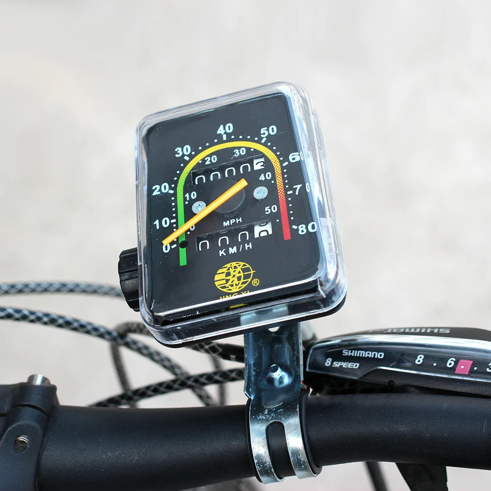 Universal Analog Mechanical Odometer Stopwatch Bike Computer Bicycle Speedometer