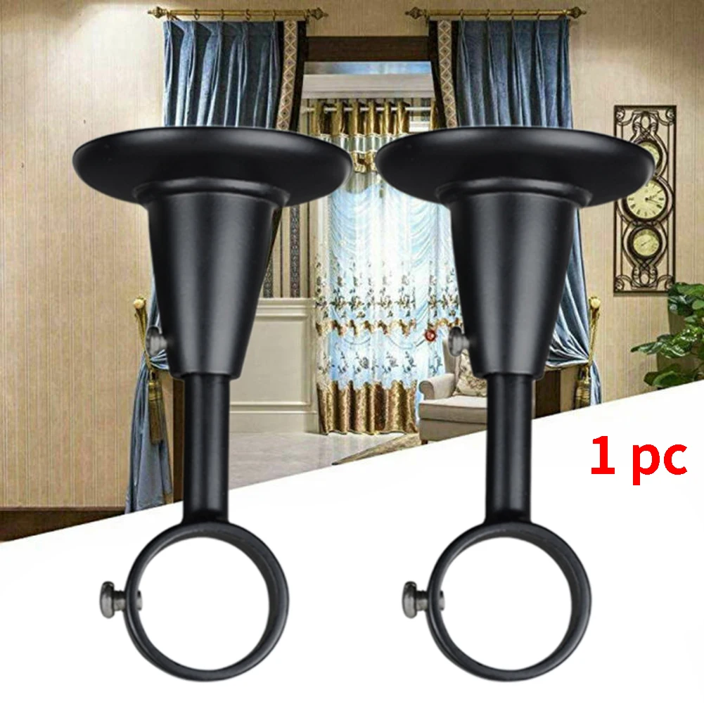 

Ring Household Fixed Ceiling Mount Universal Metal Sturdy Practical Holder Window Accessories Durable Curtain Rod Bracket