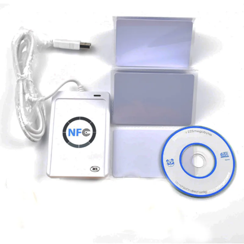 NFC считыватель записей ACR122u 13 56 МГц RFID дубликатор + 10 шт. UID Сменные брелоки для