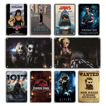 

Hot Movie VENOM Wall Stickers Metal Plate Vintage Jaws Poster Film Tin Sign Man Cave Home Decor Plaques Art Painting Plates