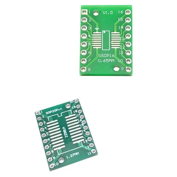 

40Pcs Sop20 Ssop20 Tssop20 to Dip20 Pcb Smd Dip/Adapter Plate Pitch 0.65/1.27mm & Sop16 Ssop16 Tssop16 to Dip16