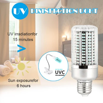 

UV Lamp LED Ultraviolet Light Bulbs 40W for Home Bedroom Travel Kindergarten Cleaning TN99
