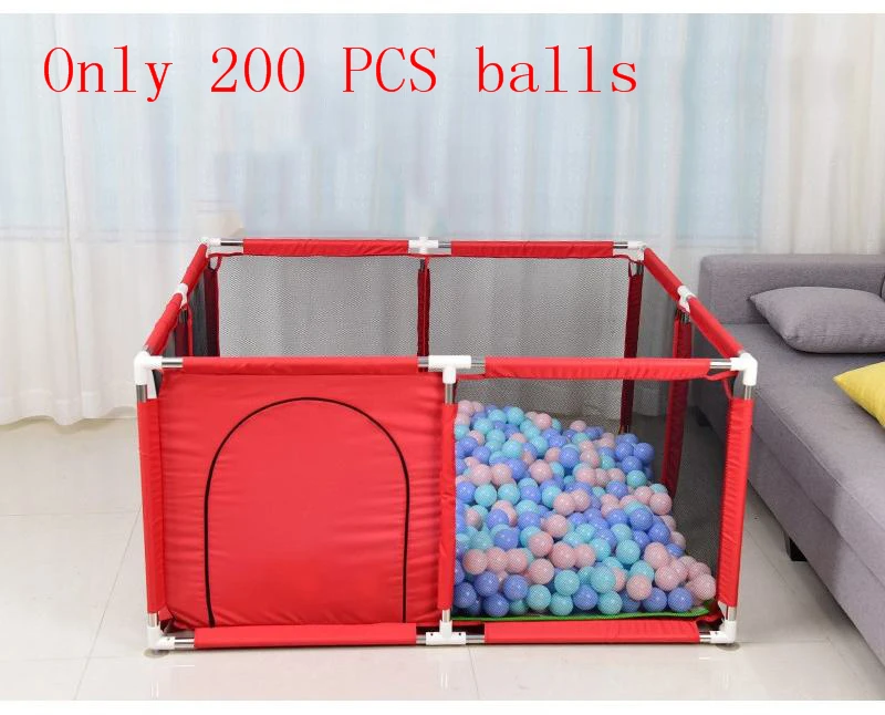 200 pcs balls Детский манеж для детей, бассейн, шарики для новорожденных, забор, манеж для детского бассейна, детский манеж, защитный барьер для детей - Цвет: 200 pcs balls