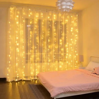 

led wedding fairy string light Christmas garland 3m USB silver copper wire curtain light with remote for party home decoration