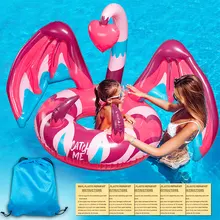 

Inflatable Pool Float Swimming Pool Party Summer Raft with Unreal Unique Wings Quick-Fill Valve Summer Beach Toy for Kids Adults