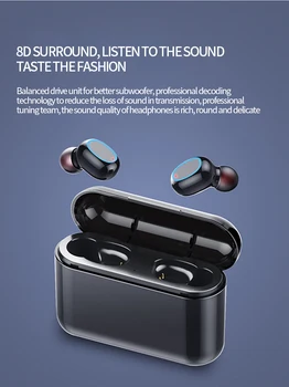 

Bluetooth Earphones True Wireless Headphones 5.0 TWS in-Ear Earbuds Mini airdots Headset 8D Stereo Sound Sport Earpiece