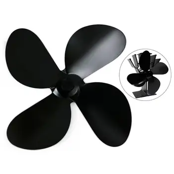 

4-Blade Large Airflow Heat Powered Stove Fan Fireplace Heat Distribution Stove Fans Gas Wood Log Burners Home Fireplace Parts