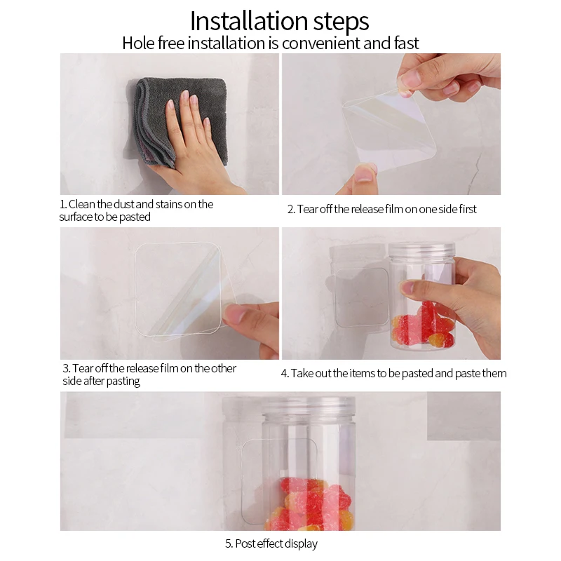 Double Sided Tape Nano Tape Double-Sided Non-Marking Wall Sticker For Hooks Powerful Sticker Multifunctional Bathroom Sticky Anti-Slip Wall Pads