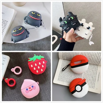 

Earphone Case For Huawei Freebuds 3 Case Silicone 3D Dinosaur Dog Cartoon Earpods Cover For Huawei Freebuds 3 Pro Cases Keychain