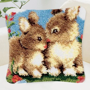 

Cartoon Animal Pattern - Latch Hook Kits Embroidery Pillow Case Cushion Cover
