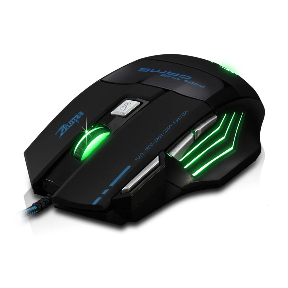 Профессиональная игровая мышка 7200 dpi Регулируемая 7 кнопочная светодиодный Оптическая Проводная игровая мышь USB многоцветная мышь для ноутбука