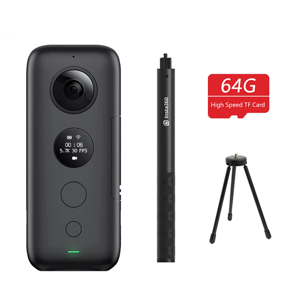 Bundle 3 Insta360 ONE X Action camera 5,7 K видео Спортивная камера для iPhone и Android с пулей время комплект 128G - Цвет: Bundle 3
