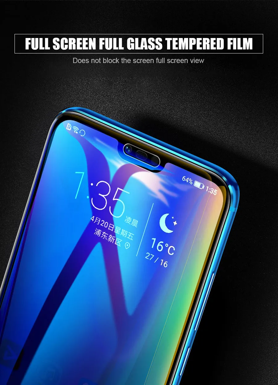 9H полное покрытие защитное стекло для huawei Y5 Y6 Y7 Prime защита экрана Y6 Y7 Pro Y9 Y5 Lite Закаленное стекло пленка