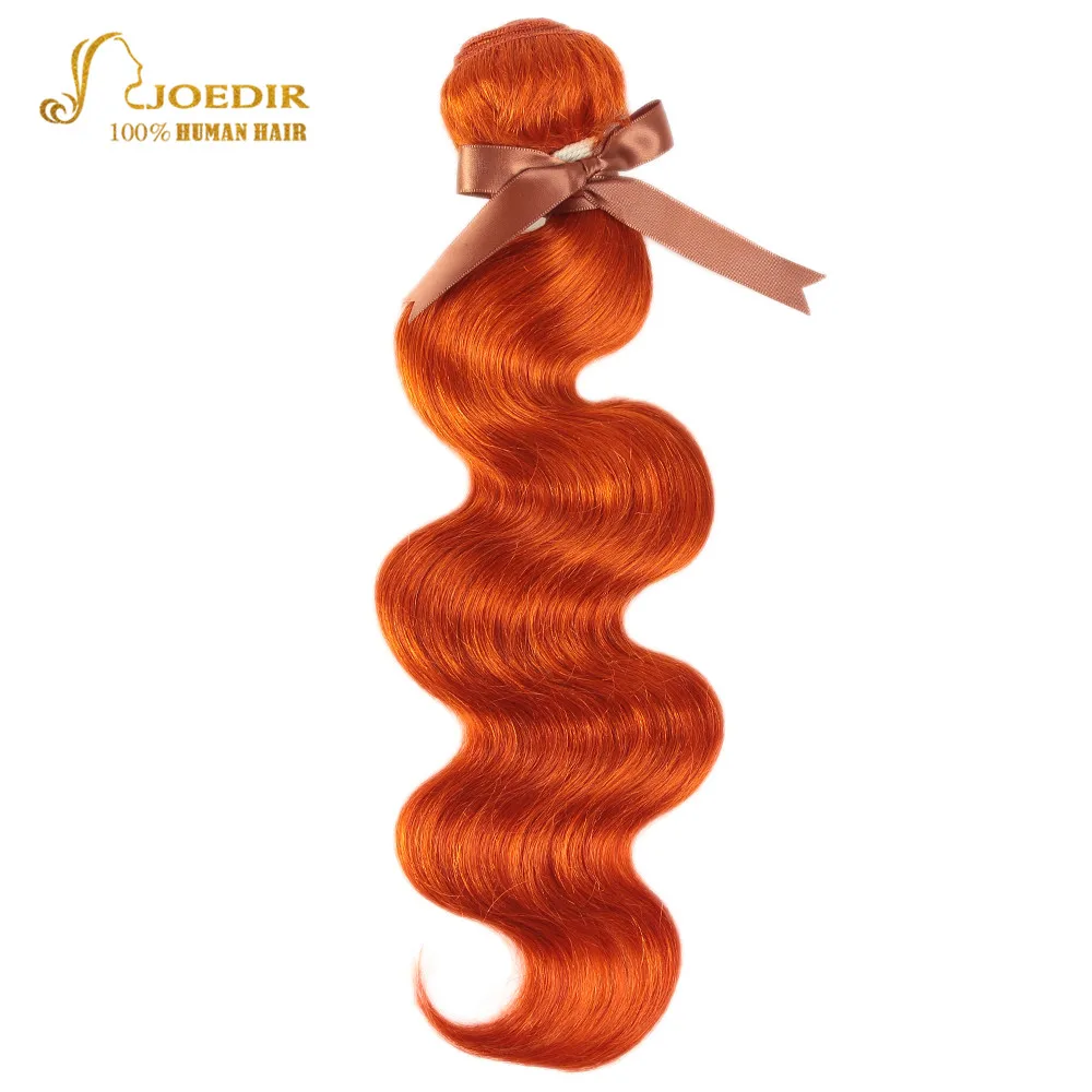 Joedir волосы фронтальная кружевная пряди бразильские объемные волнистые волосы с фронтальной тесьмой оранжевая красная шерсть Remy пряди с фронтальной